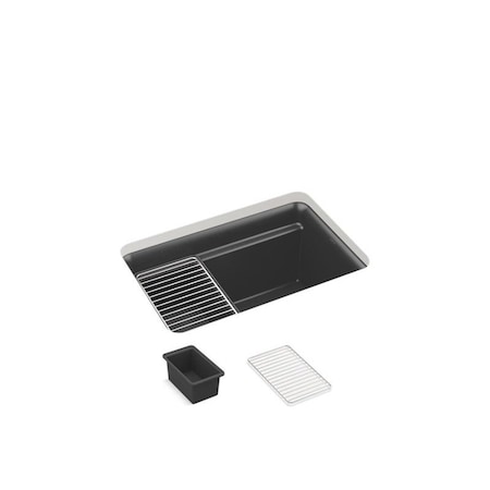 Kohler 18.3125 in W x 27.5 in L x 12.625 in H, Neoroc Composite K-27787-CM7